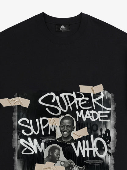 Supermade Street Retro Character Collage T-shirt 