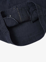 Distressed Metal Airplane-Buckle Work Jacket