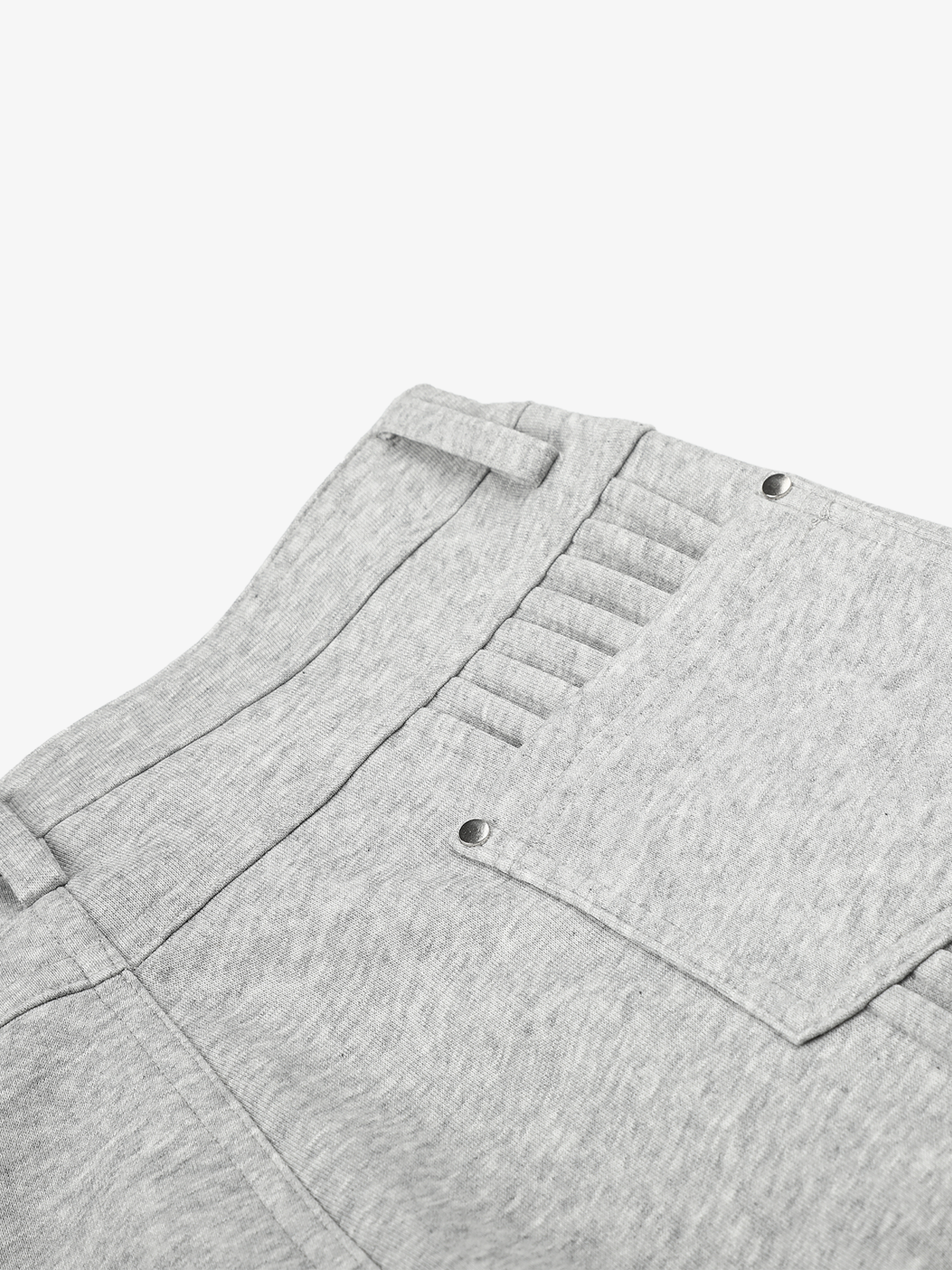Double-Button Wide-Leg Sweatpants