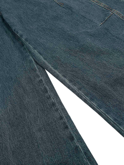 Washed Deconstructed Split Scimitar Baggy Barrel Jeans 