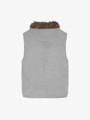 Reversible Plaid Fleece Vest
