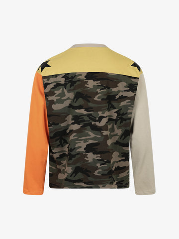 Camo Color Block 07 Star Long Sleeve Tee
