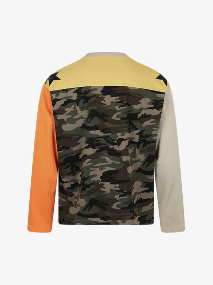 Camo Color Block 07 Star Long Sleeve Tee