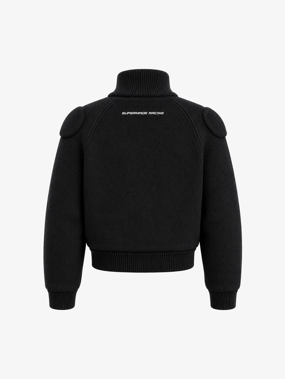 Scorpion Embroidered Padded Cropped Zip Sweater
