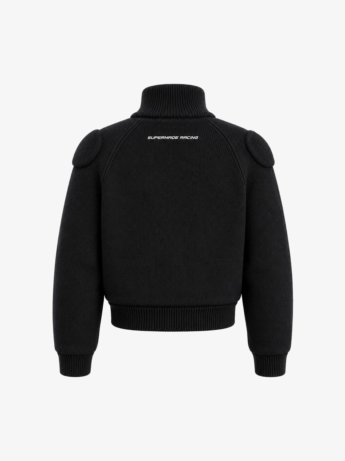 Scorpion Embroidered Padded Cropped Zip Sweater