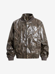 Structured Biker Leather Jacket