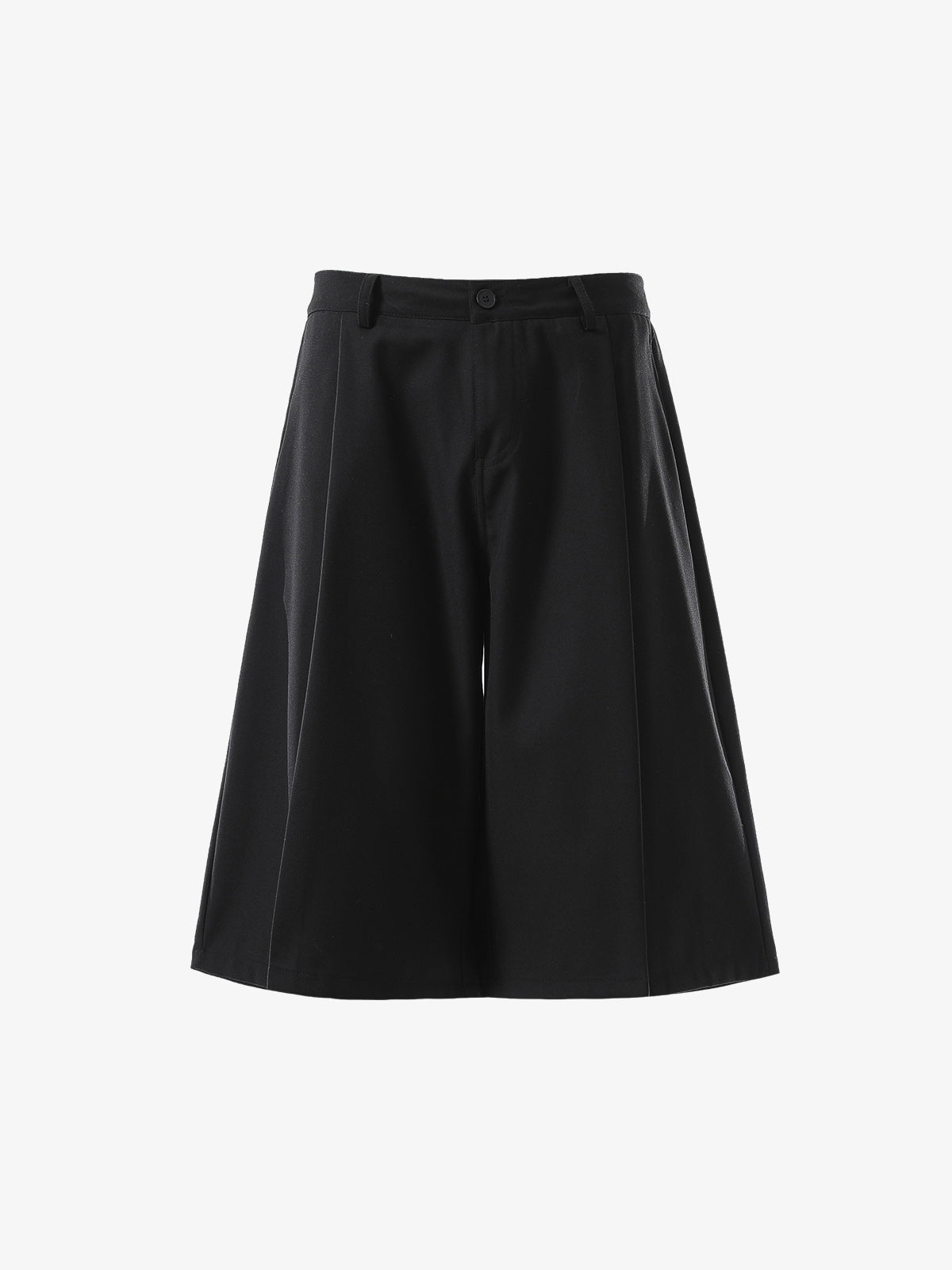 Tailored Wide-Leg Woven Pleated Shorts 