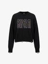 Graphic Distressed Knit Sweater