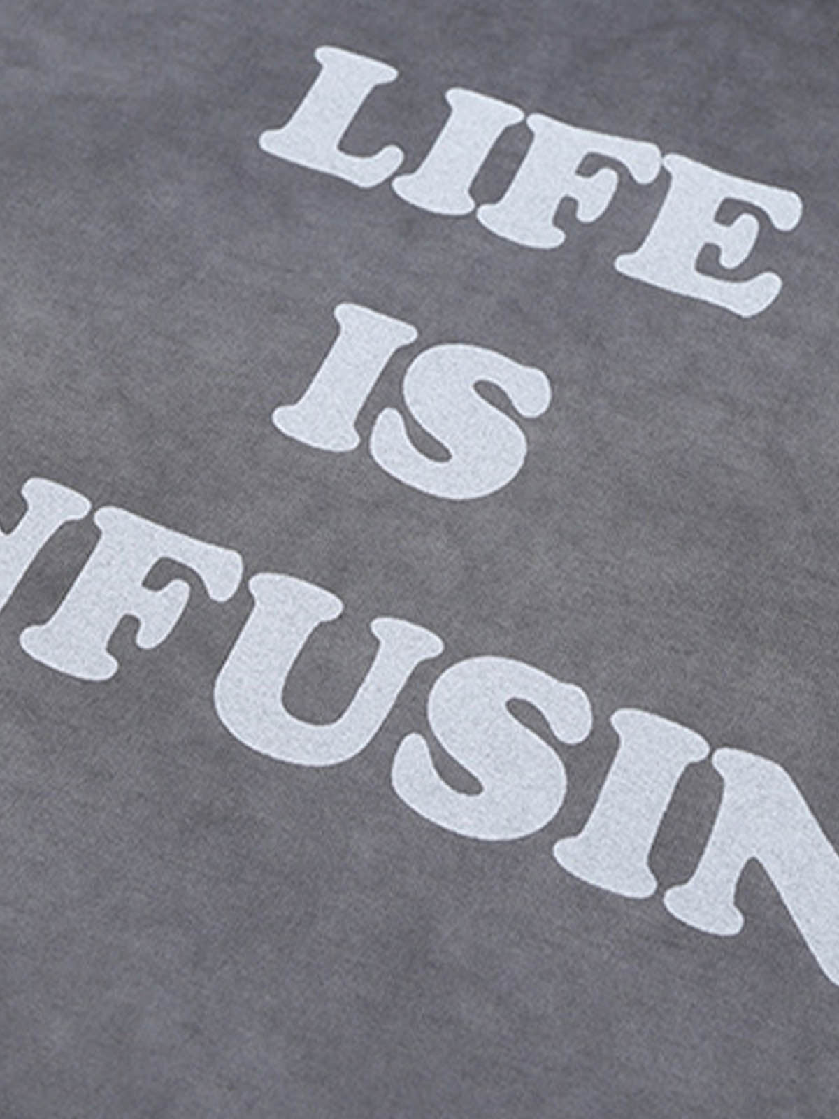 Washed Spray Color Gradient Letter Print T-shirt 