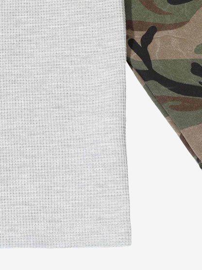 Certified Forces Camo Raglan Long Sleeve Top for Men - Perfect for Casual and Outdoor Activities 