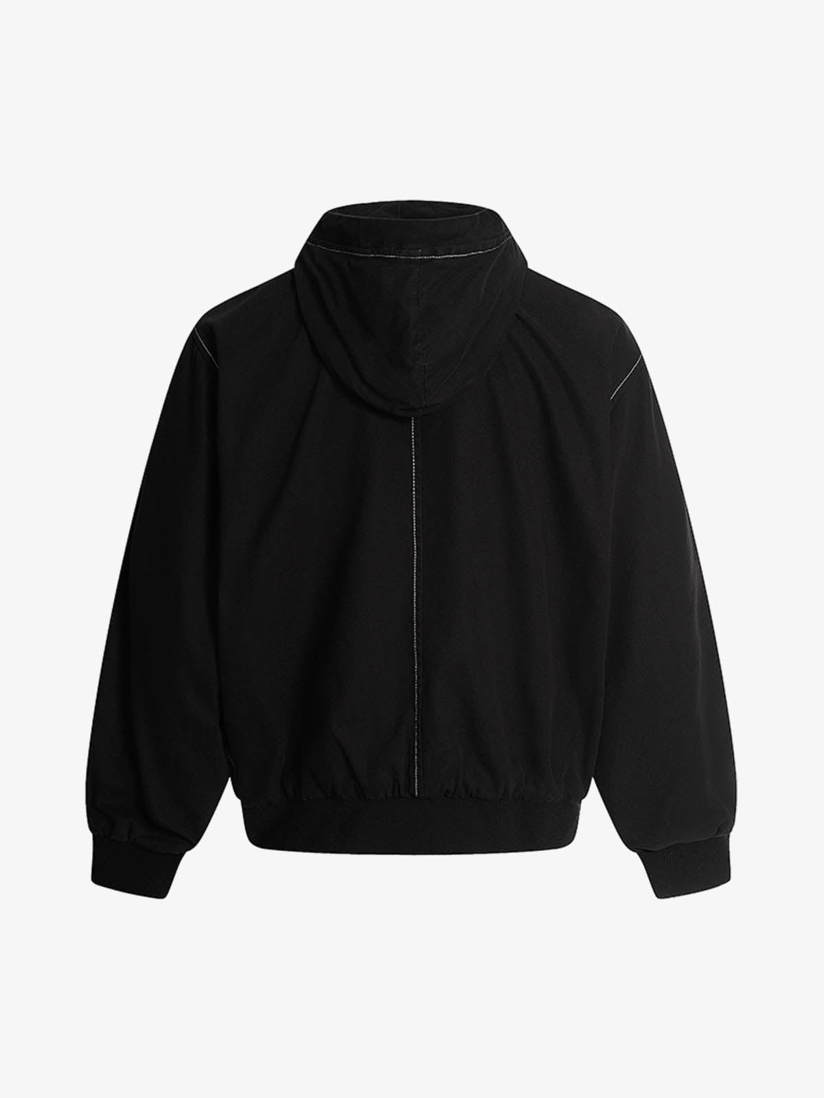 Contrast Stitch Hooded Zip Jacket