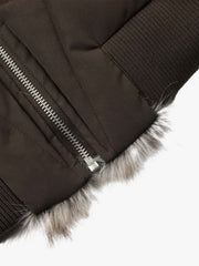 Faux-Fur Trim Quilted Puffer Coat