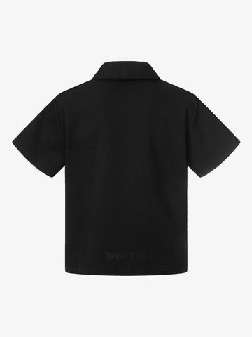 Shawl Collar Button Detail T-Shirt