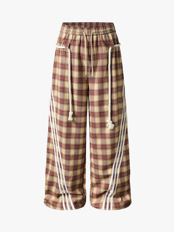 Plaid Patchwork Pants