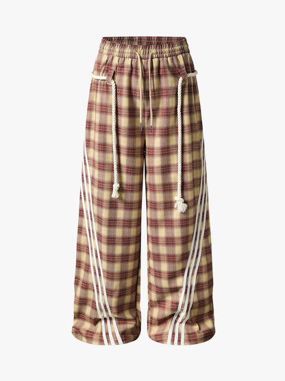 Plaid Patchwork Pants