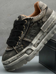 Washed Denim Sneakers