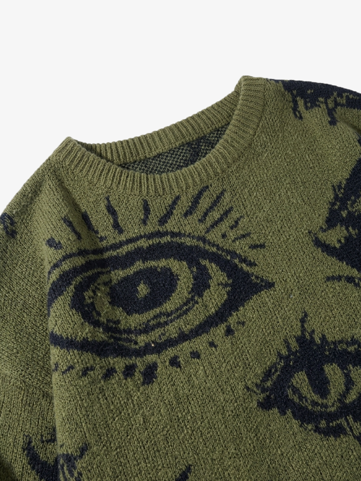 Graphic Eye Relaxed Knit Pullover