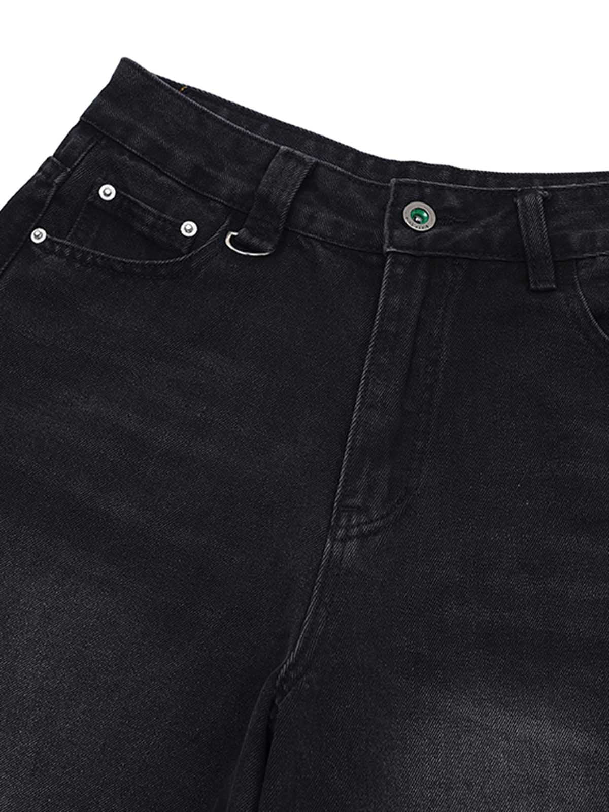 Retro Street Cleanfit Straight Denim Jort