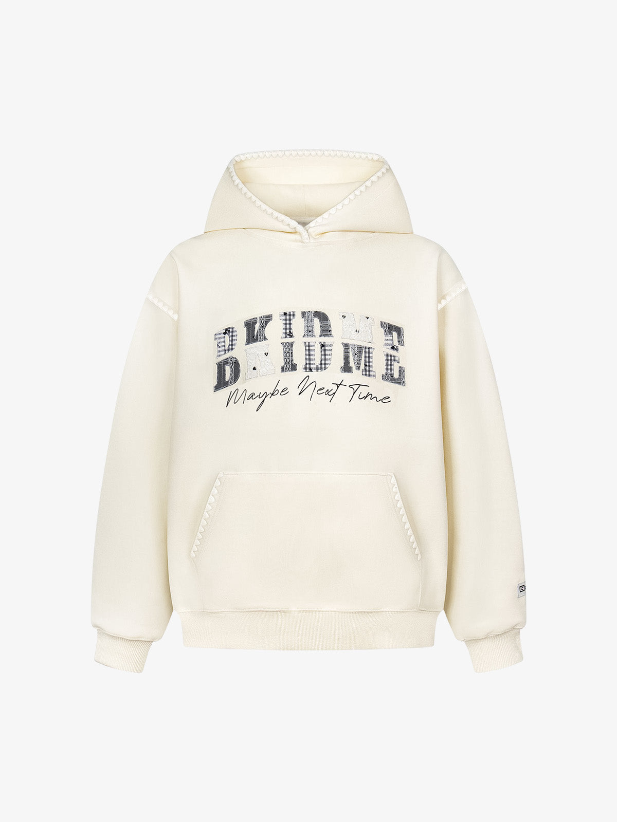 Heavy Lace Check Patch Embroidered Hoodie 