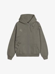Cotton-Blend Quilted Padded Embroidered Hoodie & Wide-Leg Sweatpants Set