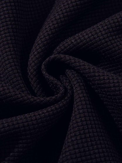 Cotton Blend Gothic Print Polo Shirt with Embroidered Quote and Leather Collar 