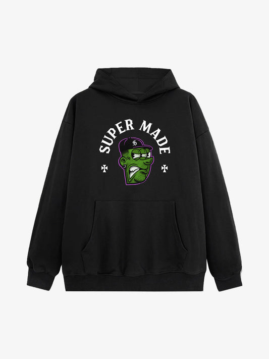 Original Monster Design Graphic Hoodie 