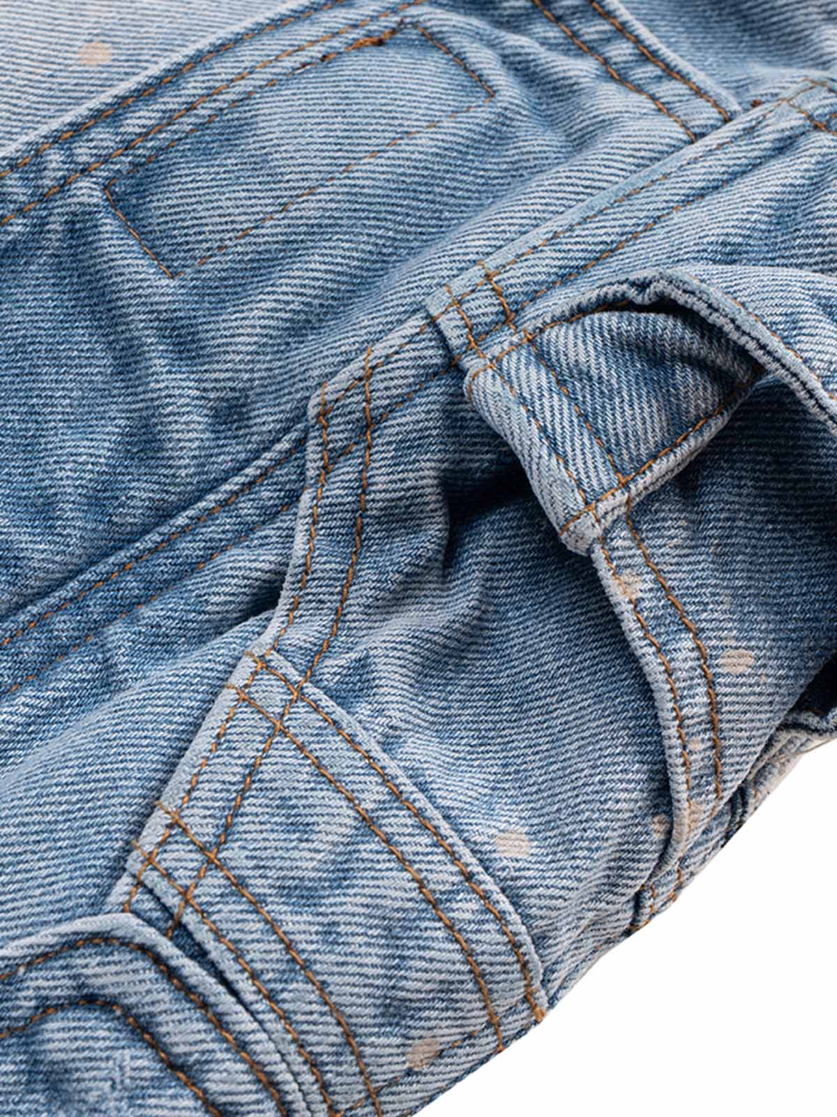 Ripped Washed Tassel Cargo Denim Shorts 