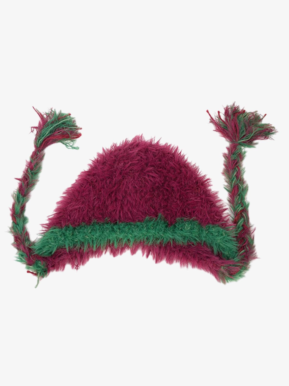 Colorful Fuzzy Winter Hat with Tassels for Festive Season 