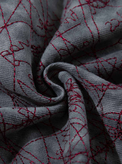 Allover Stitch Baggy Jeans 