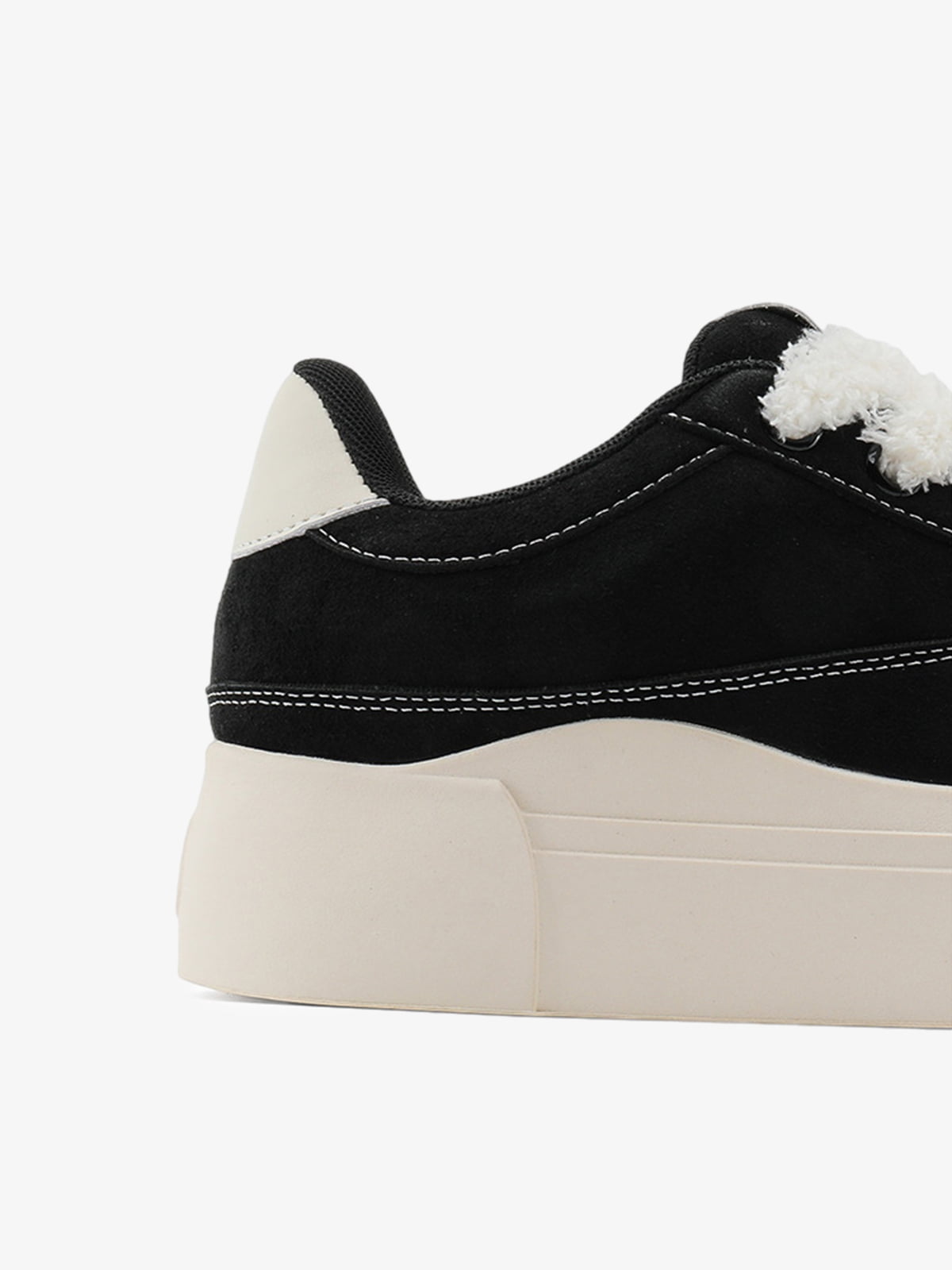Cozy Winter Sneakers with Fuzzy Laces - Perfect for Casual Outfits and Everyday Wear 