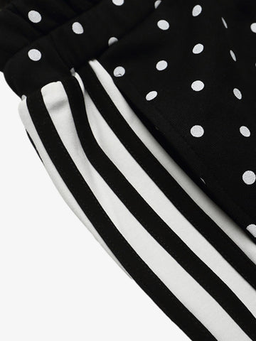 Short à pois à double taille