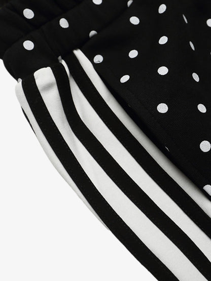 Short à pois à double taille