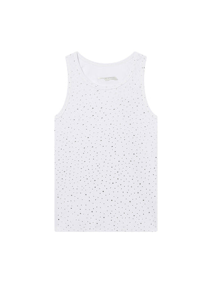 Street Heavy Rhinestone Threaded Vest 