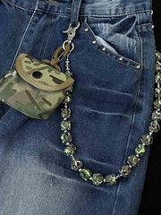 Retro Camouflage Wallet Chain 