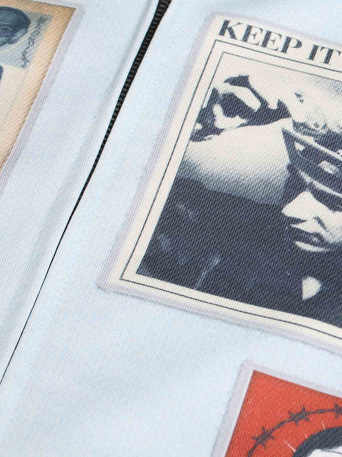 Stylish Graphic Hoodie with Unique Patchwork Design for Men 