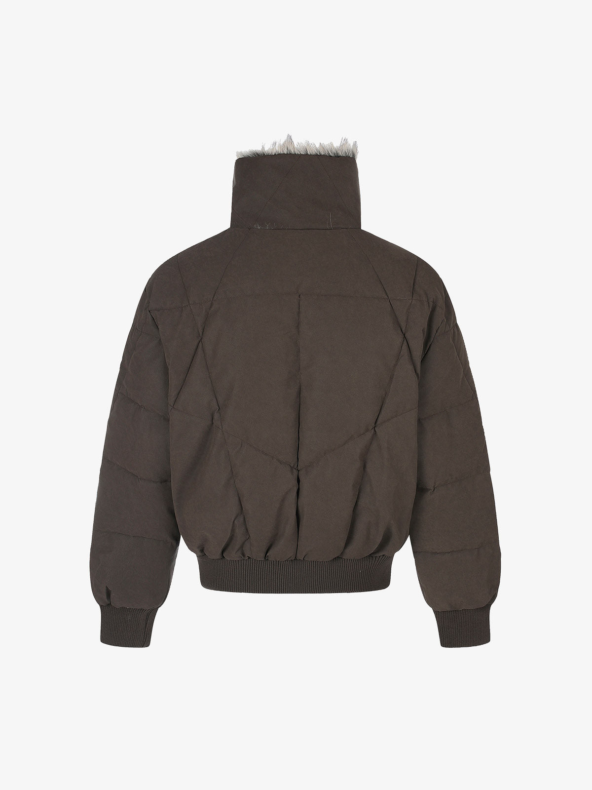 Faux-Fur Trim Quilted Puffer Coat