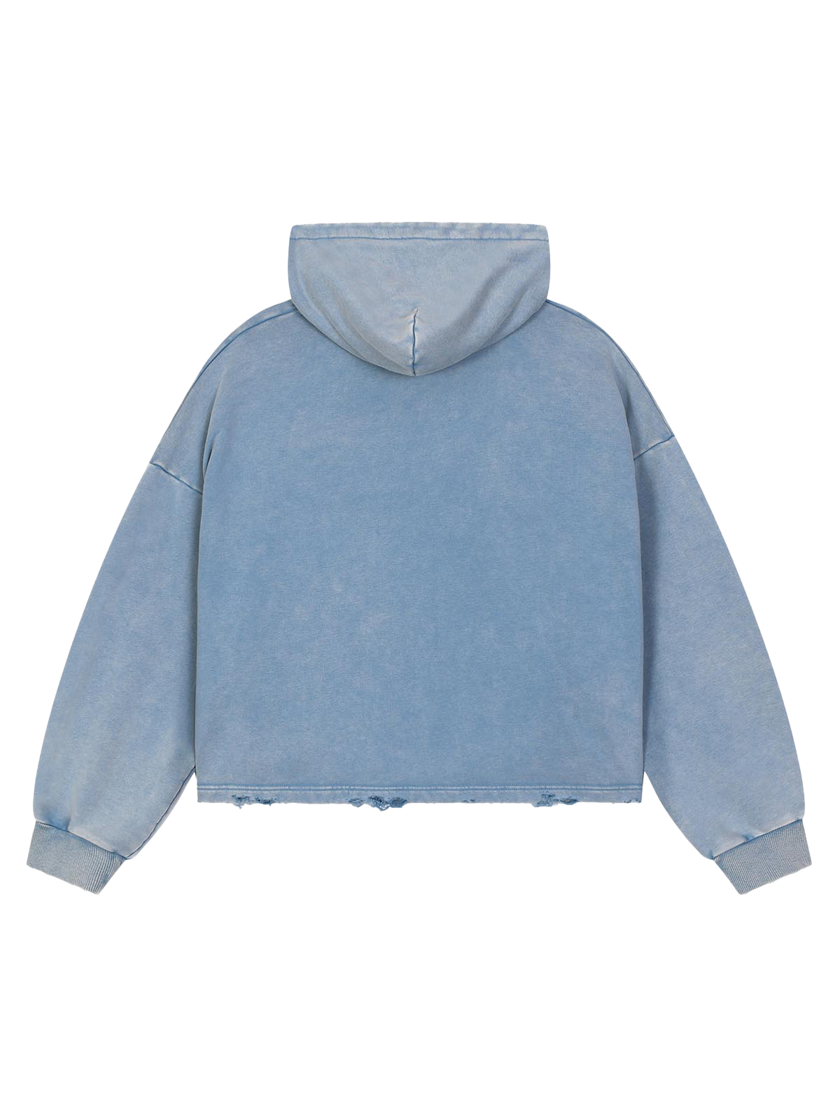 Racing Letter Flame Graphic Distressed Cropped Hoodie