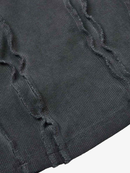 Exposed Seams Washed Knit Vest