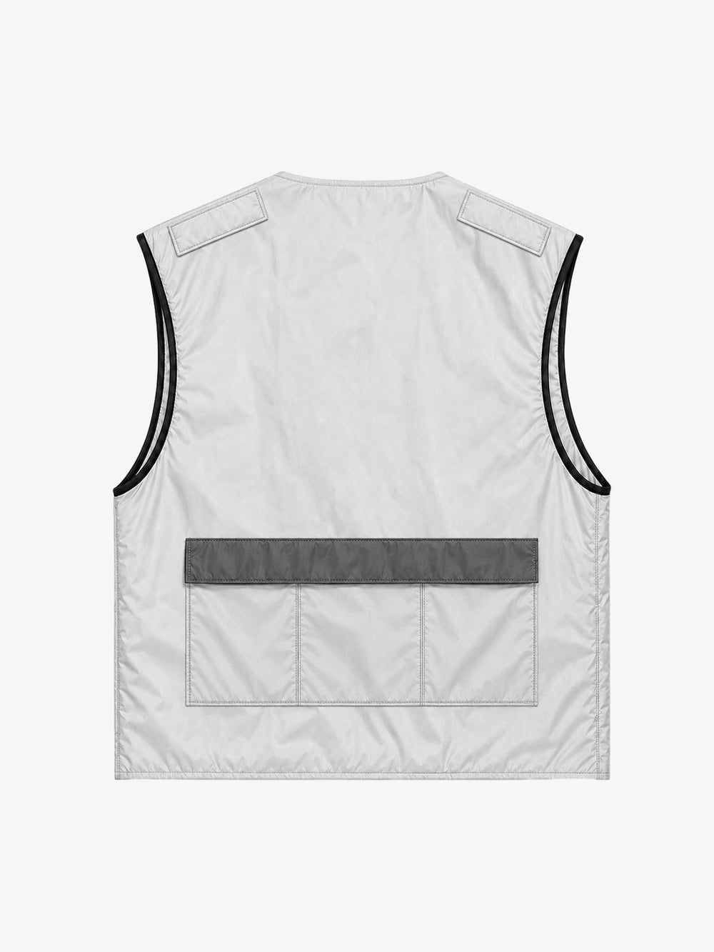 Racing Embroidered Color Block Quilted Vest