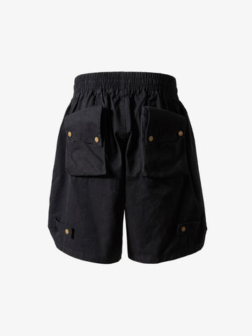 High-Waisted Olive Cargo Shorts – Cotton Twill Relaxed Fit Streetwear Utility