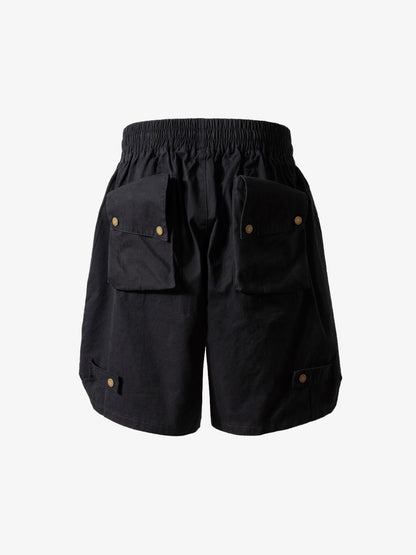 High-Waisted Olive Cargo Shorts – Cotton Twill Relaxed Fit Streetwear Utility