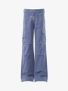 Pantaloni cargo con stampa vintage a cintura