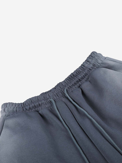 Gradient Washed Embroidered Baggy Sweatpants