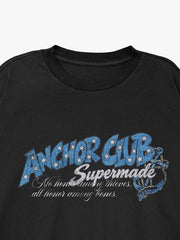 Anchor Club Graphic Washed Long Sleeve Tee; VTG Black / S, VTG Black / M, VTG Black / L, VTG Black / XL