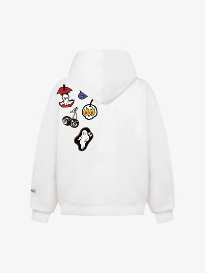 Street Embroidered Letter Badge Hoodie 