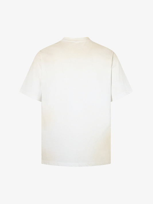 Cotton Blend Vintage Rock 'n' Roll Graphic T-Shirt with 1977 Punk Band Print and Distressed Wash Finish 