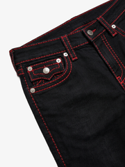 Contrast Stitch Straight Jeans