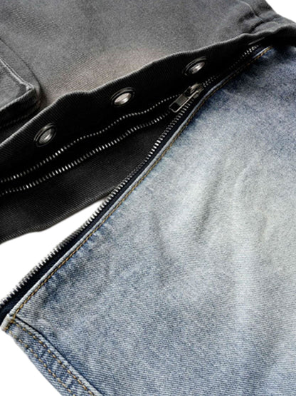 Deconstructed Detachable Split Cargo Jeans 