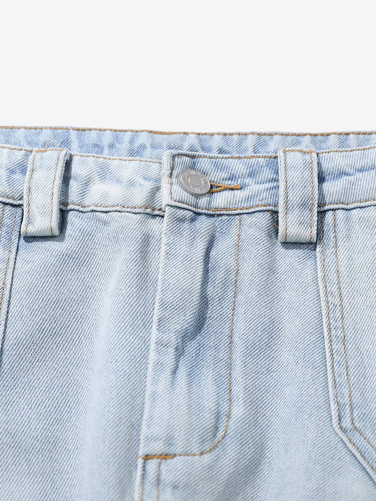 Wide-Leg Denim Trousers with Distressed Details for Everyday Style 
