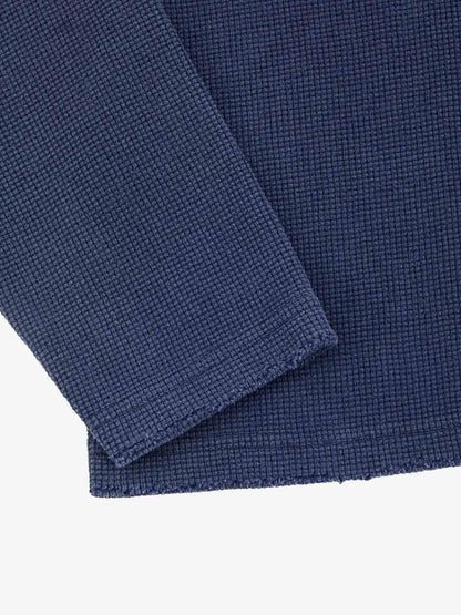 Supermade Waffle-Knit Distressed Button-Pattern Hoodie 